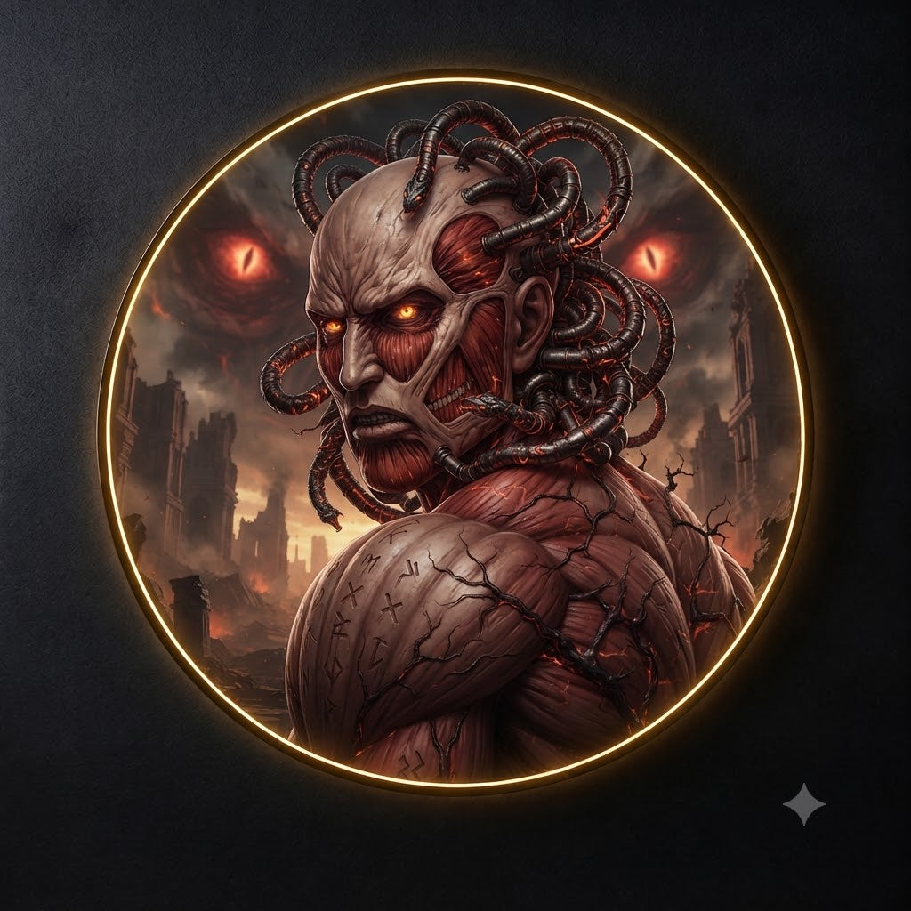 Bio-Mechanical Cyborg Titan Wall Art Collection led 195