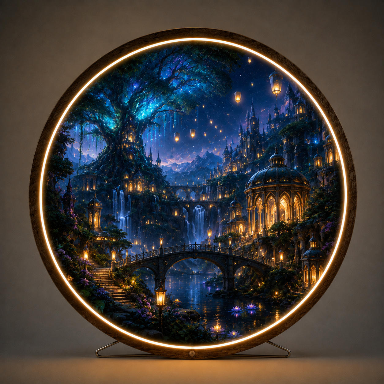 Magical Tree of Lights LED Round Wall Art led 96
