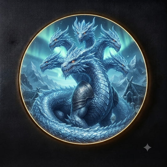 Frost Dragon Hydra Wall Art Collection led 197