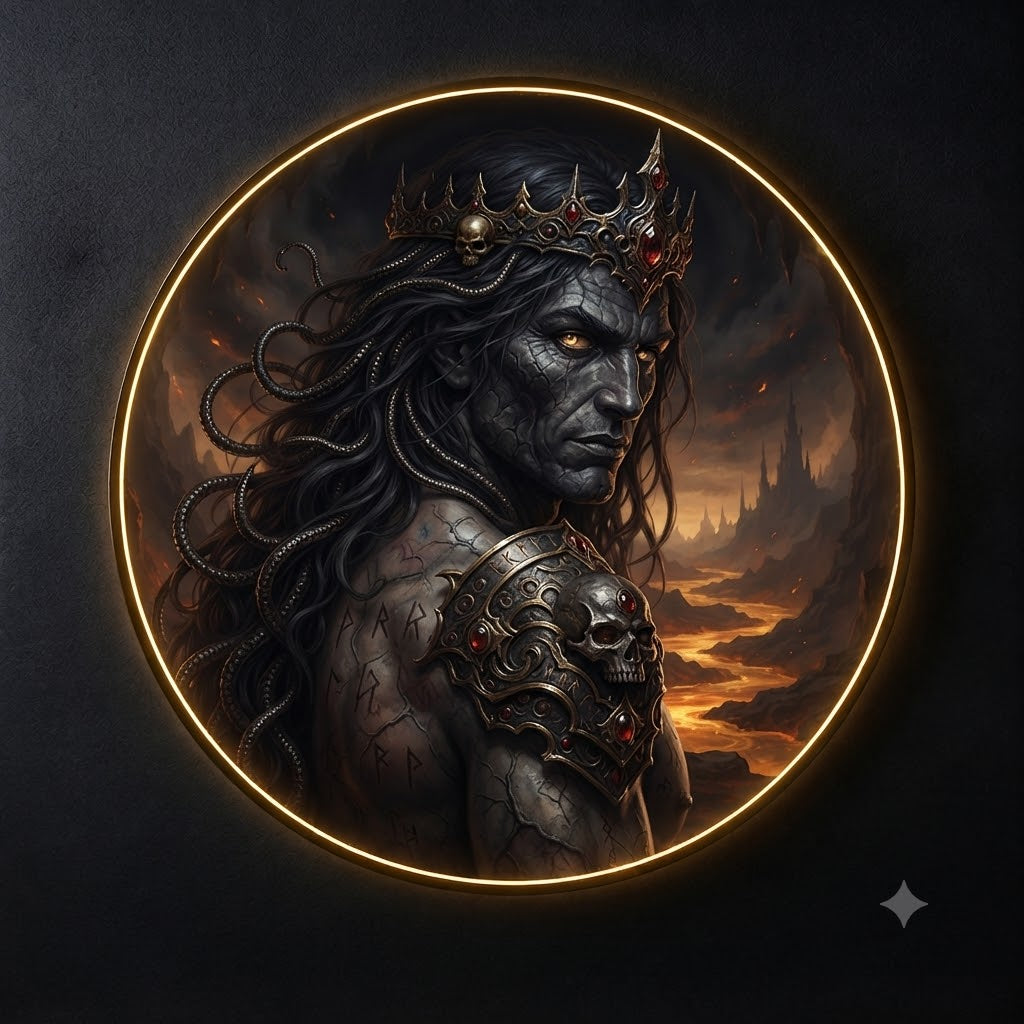 Dark Fantasy King Wall Art Collection  led 193