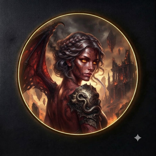 The Demoness Round LED Wall Art Collection led 200