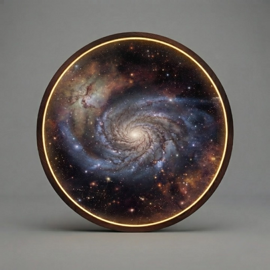 Galaxy Spiral Nebula LED Round Wall Art | Cosmic Space Home Decor Light Painting with 3 Size Options and 12V Safe Driver System Led 40
