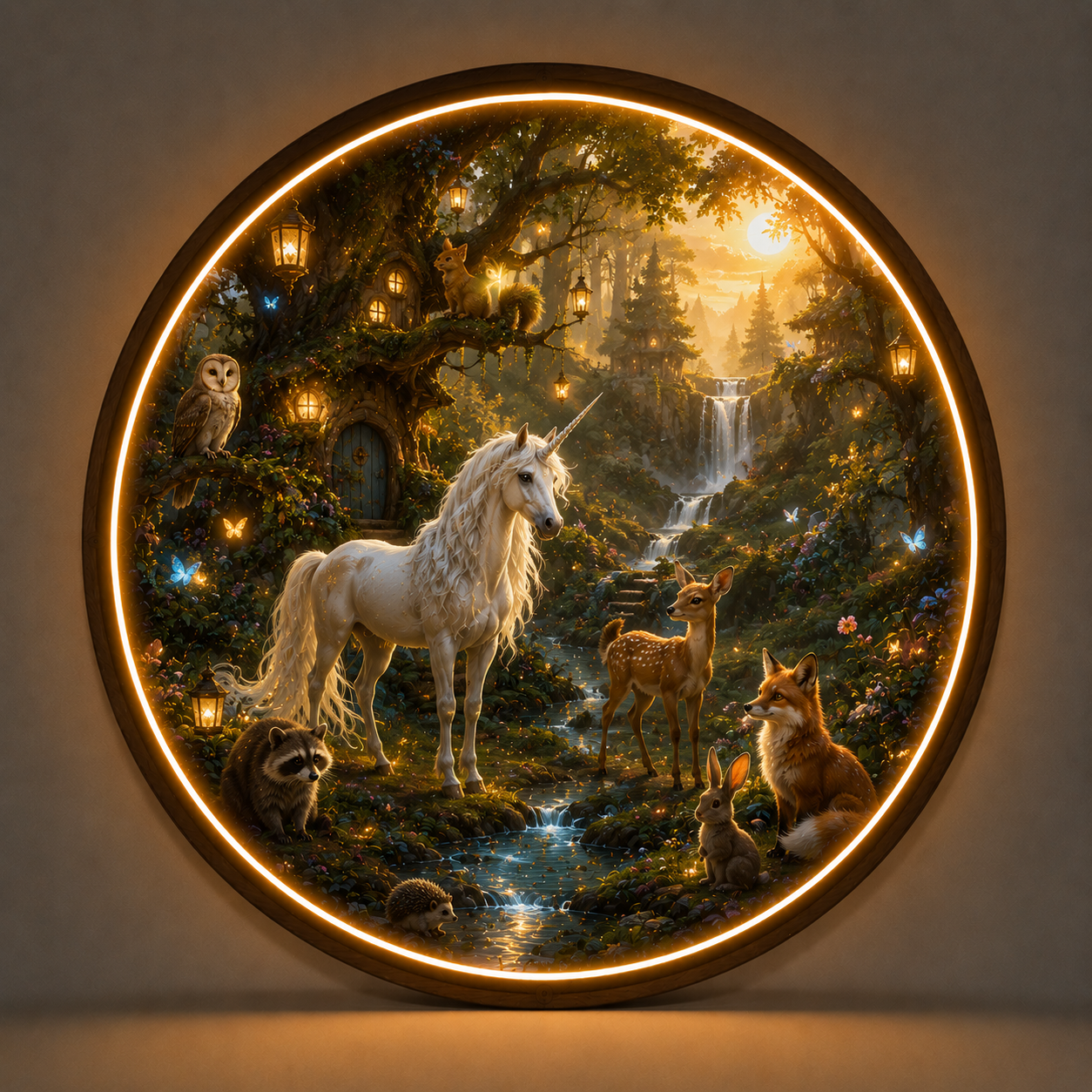 LUMINA UNICORN FOREST CIRCULAR LED WALL ART COLLECTION led 102