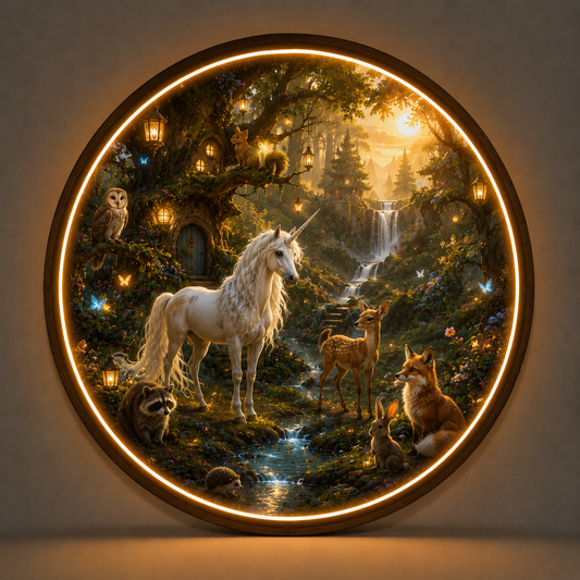 LUMINA UNICORN FOREST CIRCULAR LED WALL ART COLLECTION led 102