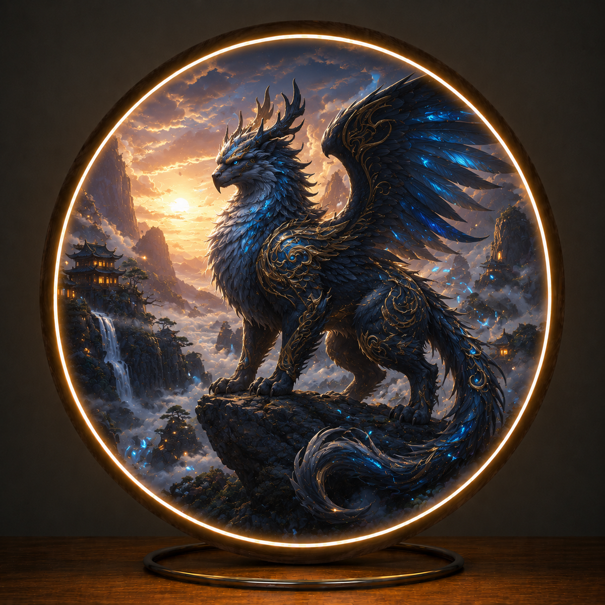 Celestial Griffin LED Circular Decor Led 77