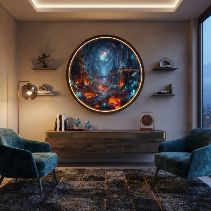 LUMINA MYSTICAL ALCHEMY CITY CIRCULAR LED WALL ART COLLECTION led 104