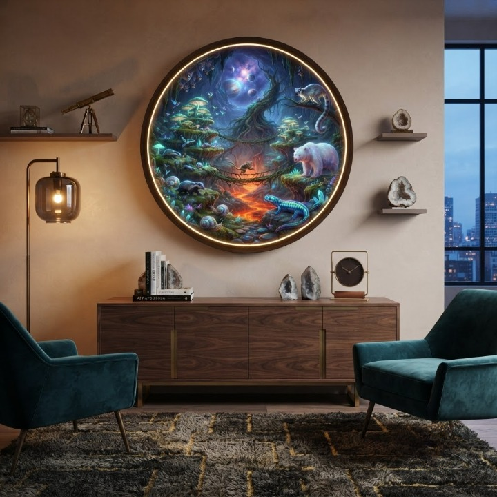 LUMINA MYSTICAL COSMIC FOREST CIRCULAR LED WALL ART COLLECTION led 105