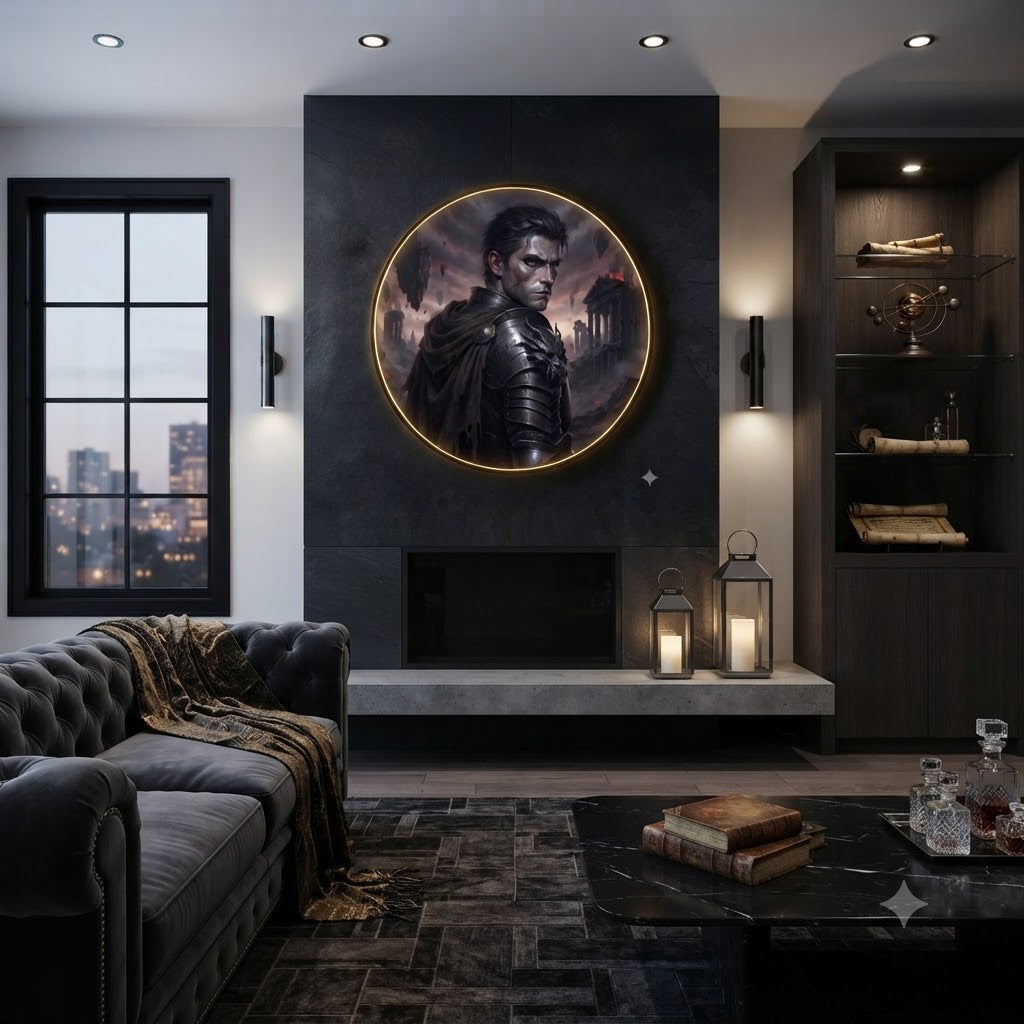 Dark Fantasy Warrior Wall Art Collection led 199