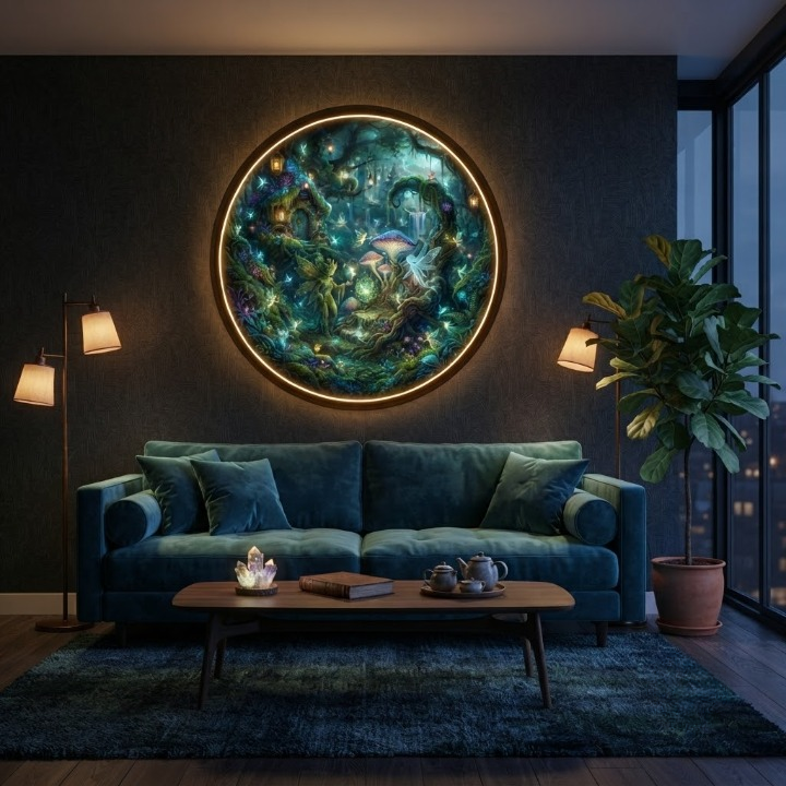 LUMINA ENCHANTED FOREST FAIRY CIRCULAR LED WALL ART COLLECTION led 103