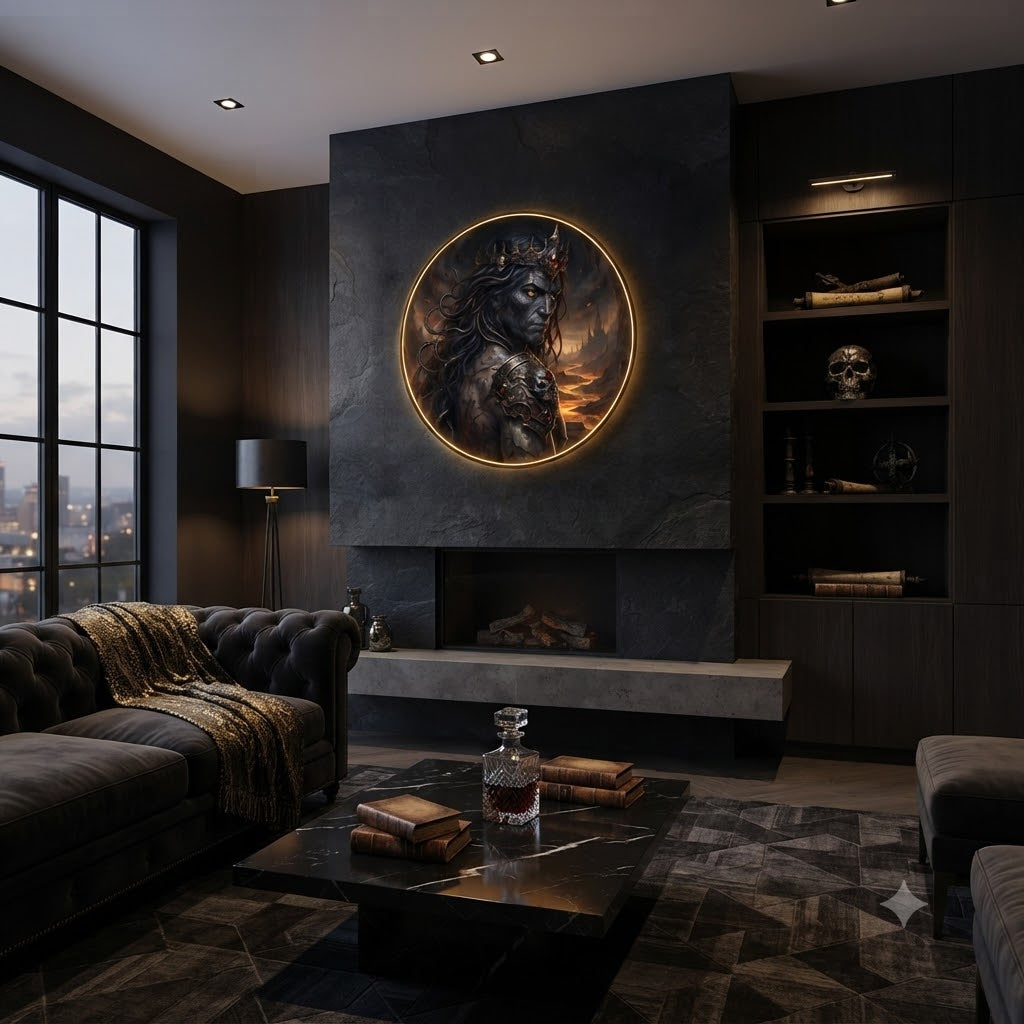 Dark Fantasy King Wall Art Collection  led 193