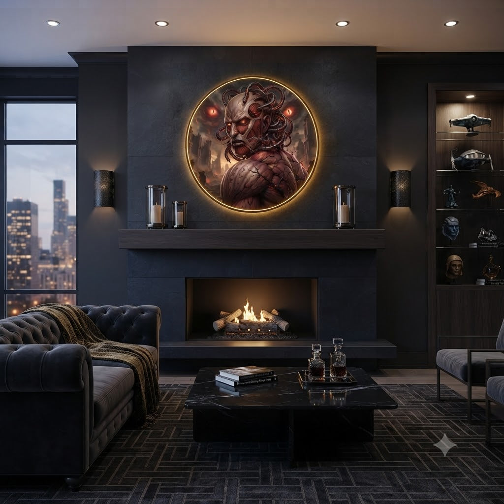 Bio-Mechanical Cyborg Titan Wall Art Collection led 195