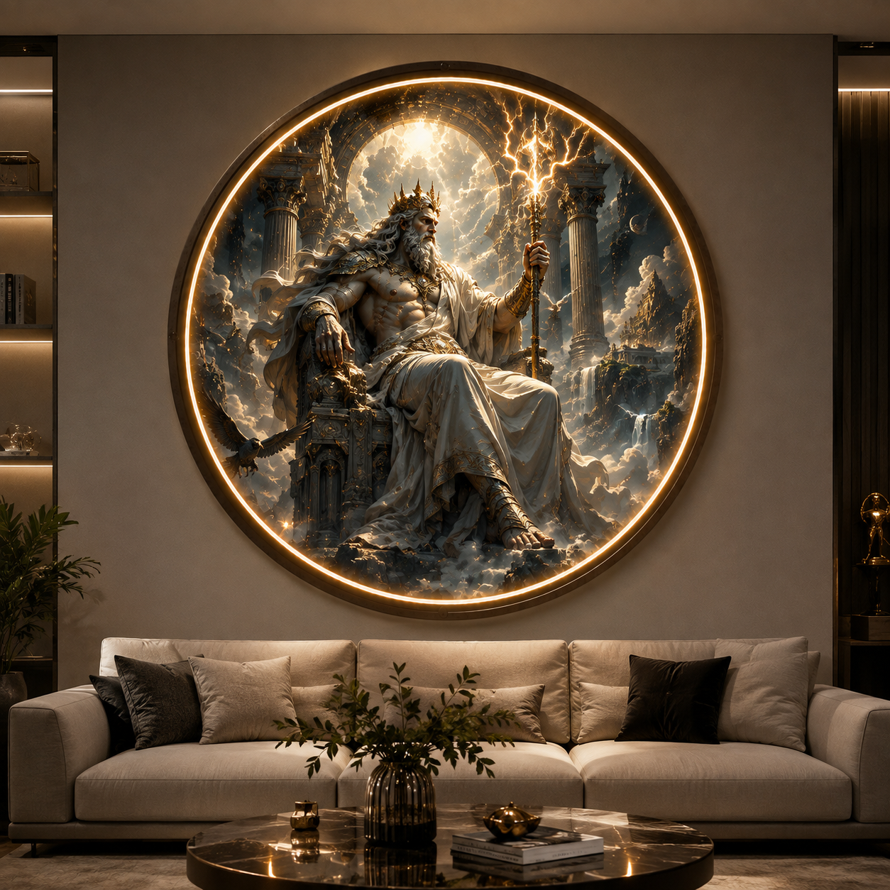 Zeus Throne LED Light Wall Art led 120