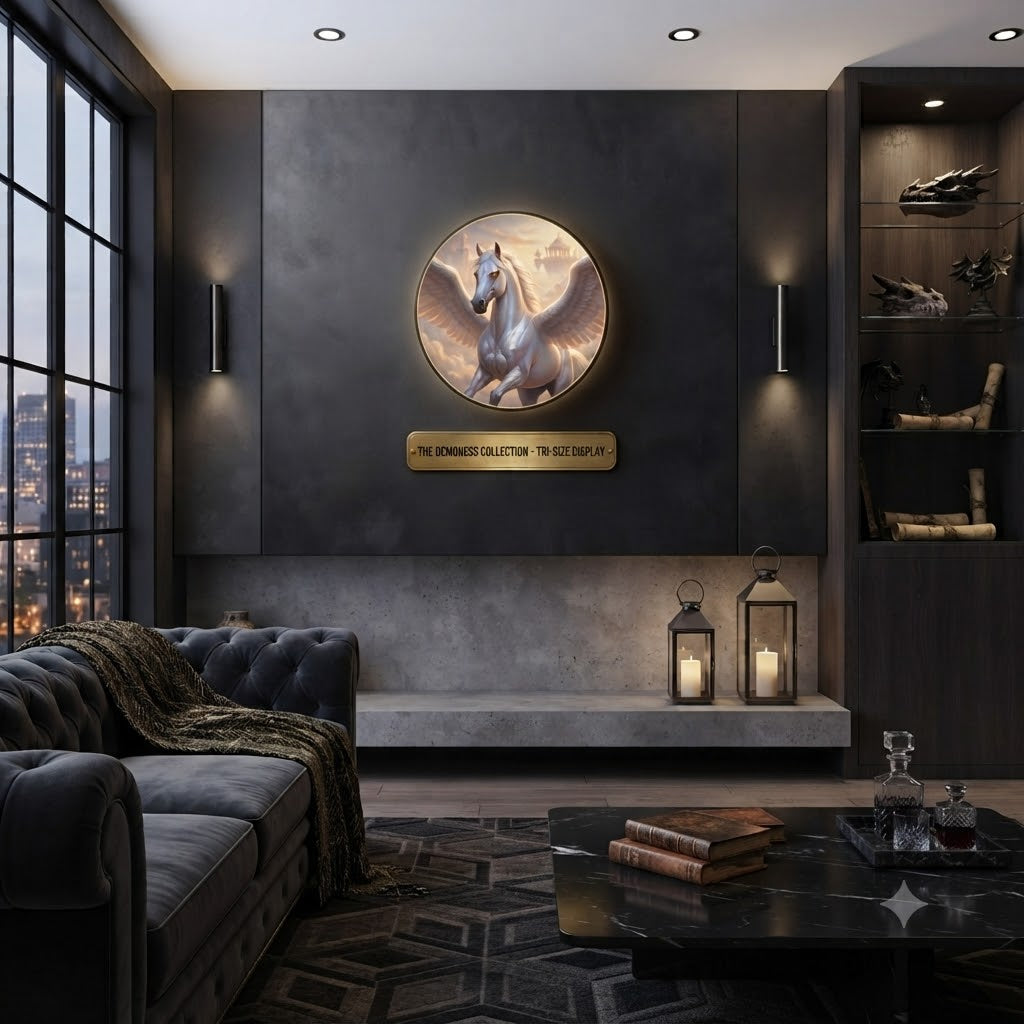 The Celestial Pegasus Round LED Wall Art Collection led 202