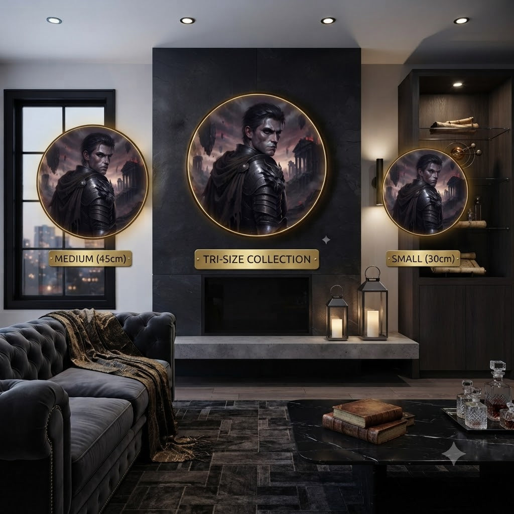 Dark Fantasy Warrior Wall Art Collection led 199