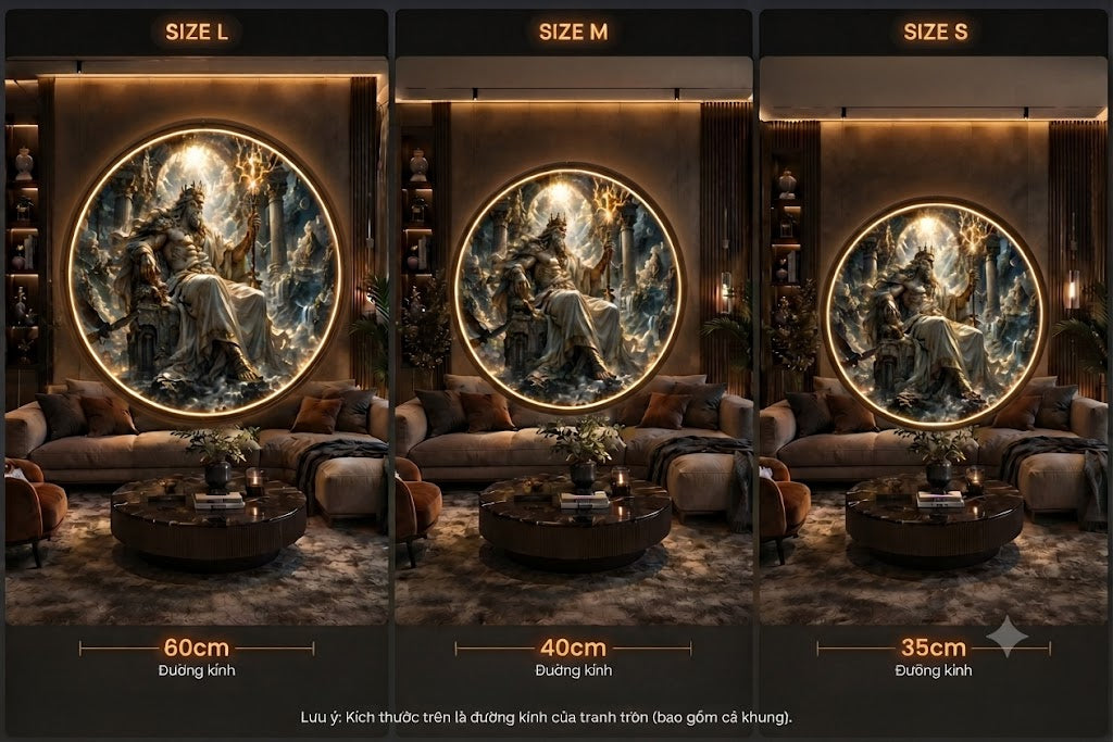 Zeus Throne LED Light Wall Art led 120