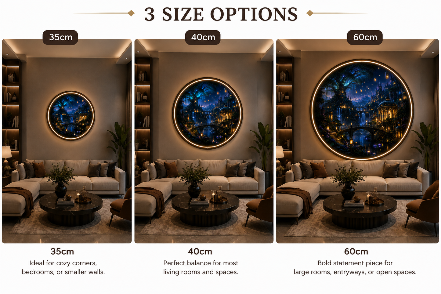 Magical Tree of Lights LED Round Wall Art led 96
