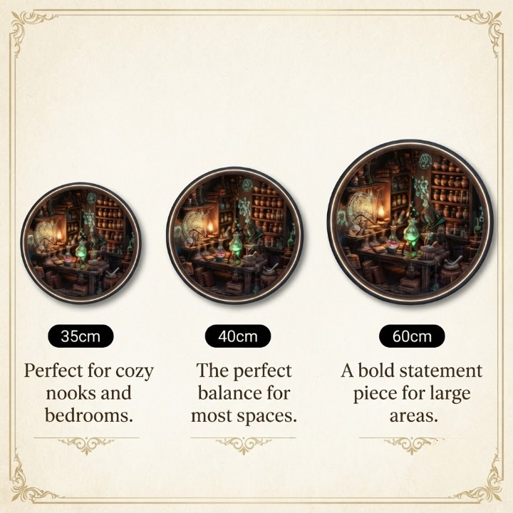 Cosmic Fantasy Castle & Galaxy LED Wall Art - Round Moonlit Sky Landscape with 12V Driver, Ambient Night Light for Living Room & Bedroom Decor led 93