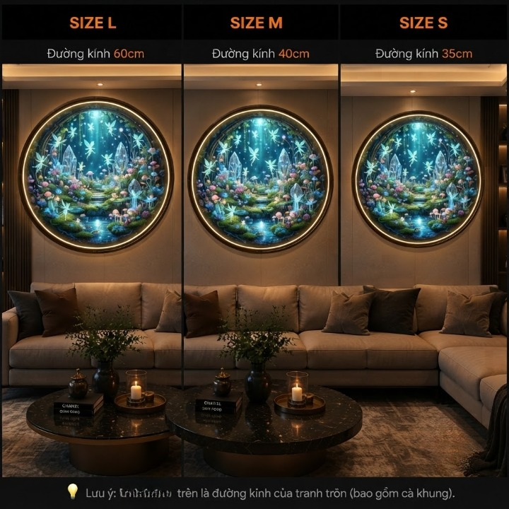 Enchanted Fairy Forest Circular LED Wall Art led 159