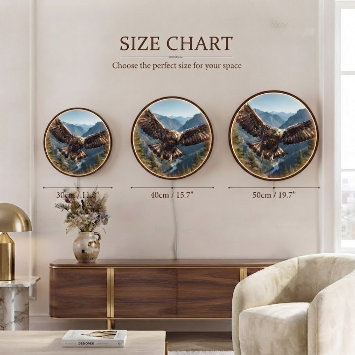 Majestic Eagle 3D LED Art Wall Decor - Multiple Sizes Available Led 19