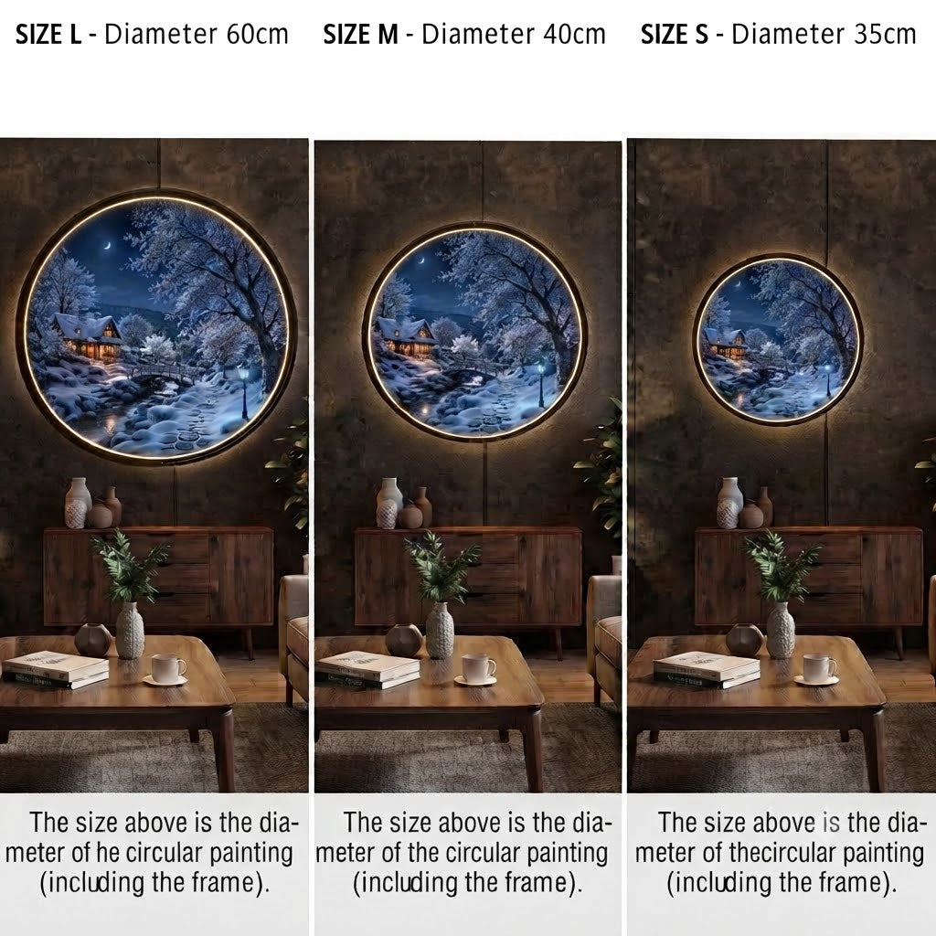 Winter Wonderland LED Round Wall Art led 172