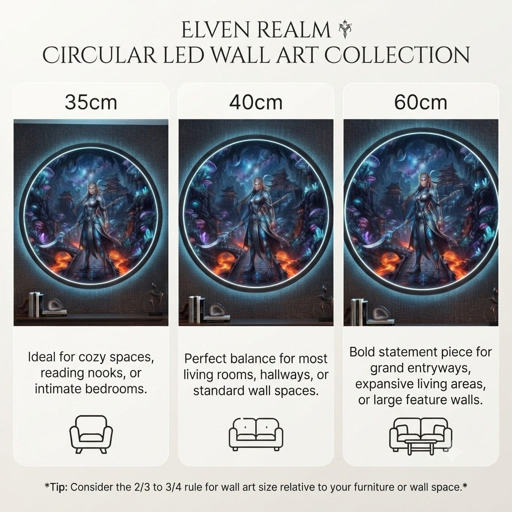 ELVEN REALM CIRCULAR LED WALL ART COLLECTION led 110