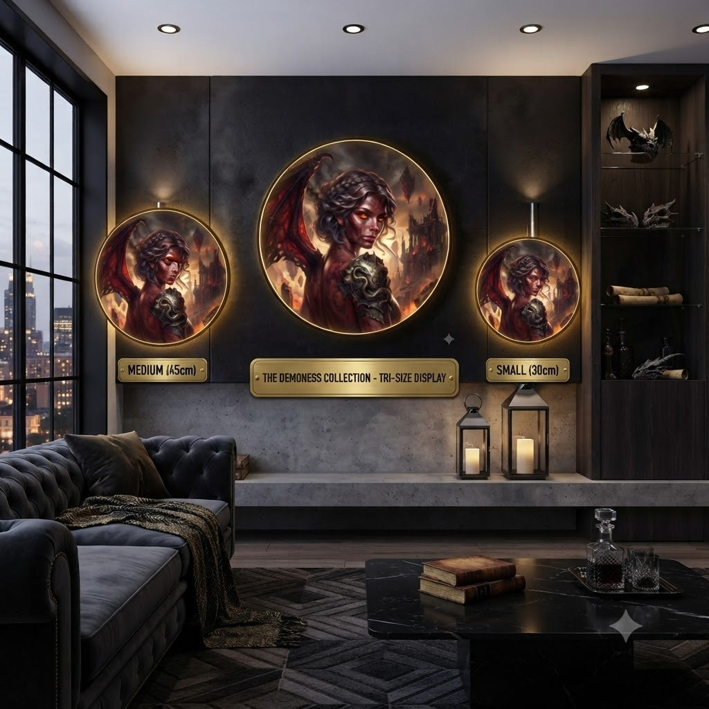 The Demoness Round LED Wall Art Collection led 200