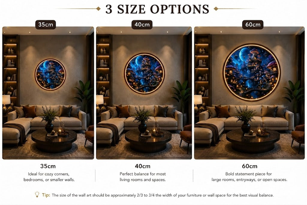 LUMINA MYSTICAL ALCHEMY CITY CIRCULAR LED WALL ART COLLECTION led 104