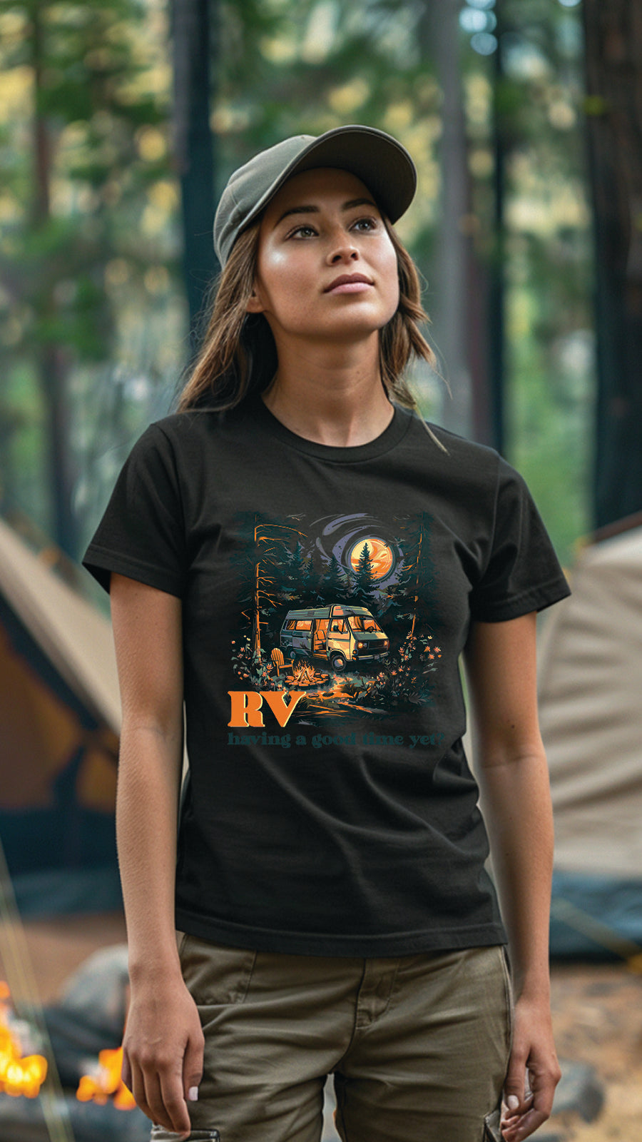 Unisex Camping T Shirt, Outdoor Adventure Graphic Tee for Men and Women CP02