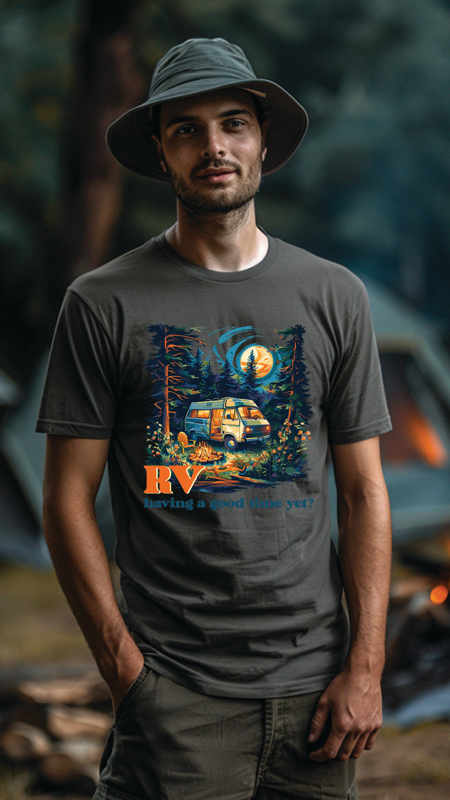 Unisex Camping T Shirt, Outdoor Adventure Graphic Tee for Men and Women CP02