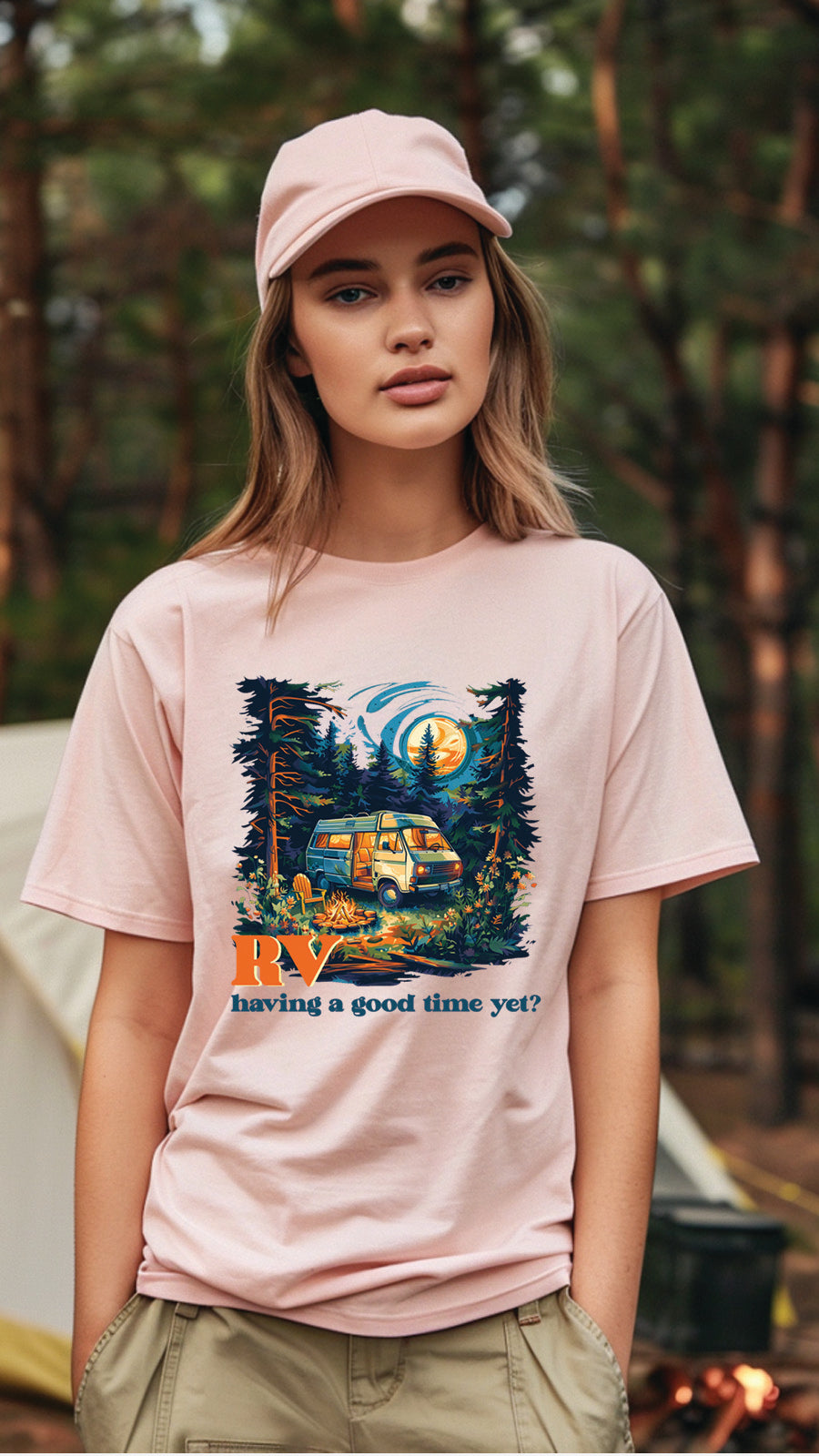 Unisex Camping T Shirt, Outdoor Adventure Graphic Tee for Men and Women CP02