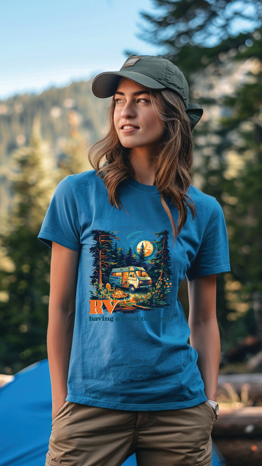 Unisex Camping T Shirt, Outdoor Adventure Graphic Tee for Men and Women CP02