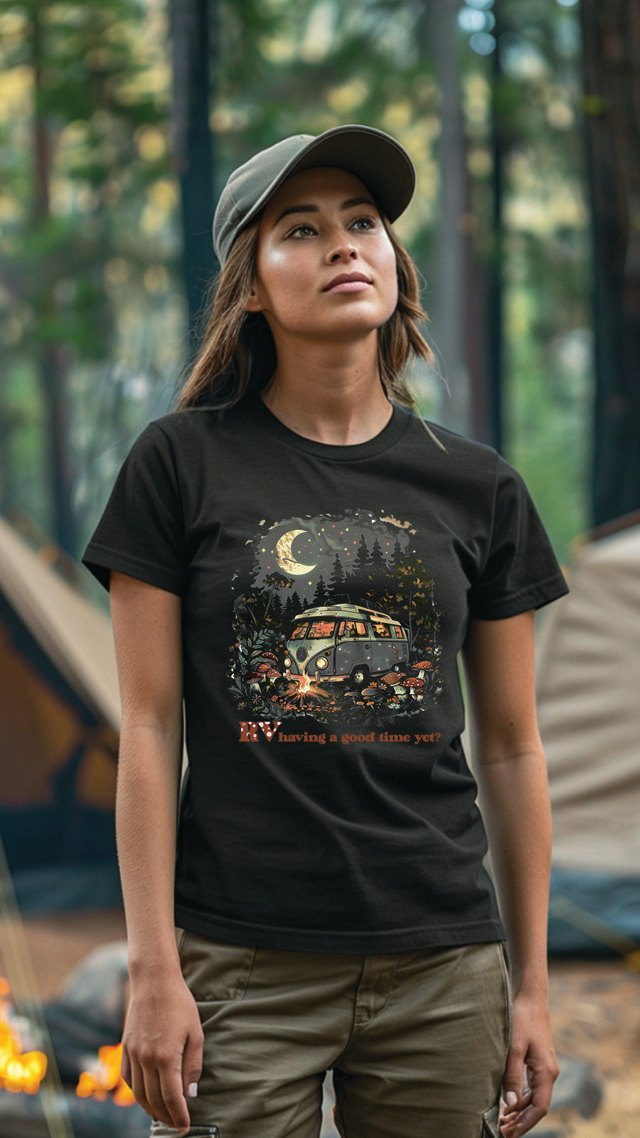 Unisex Camping T Shirt, Outdoor Adventure Graphic Tee for Men and Women CP03