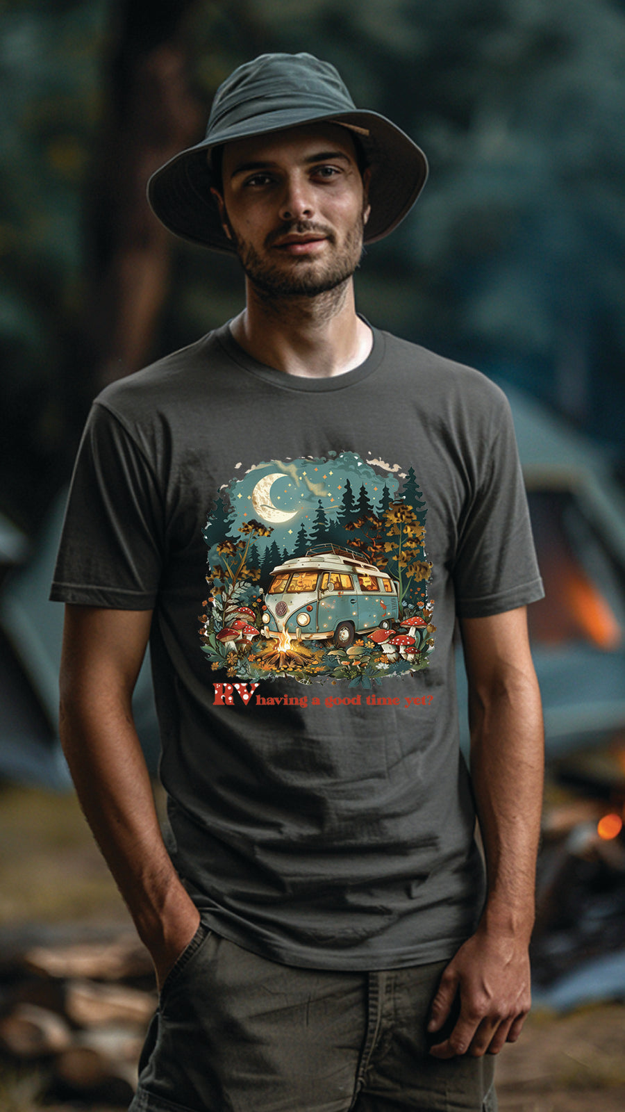 Unisex Camping T Shirt, Outdoor Adventure Graphic Tee for Men and Women CP03