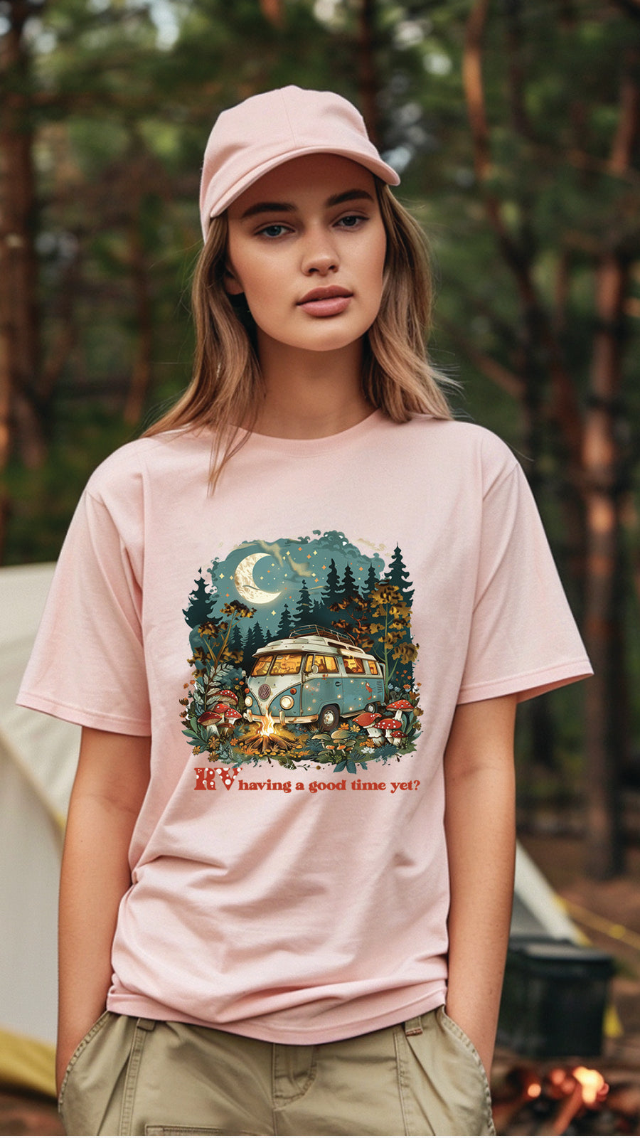Unisex Camping T Shirt, Outdoor Adventure Graphic Tee for Men and Women CP03