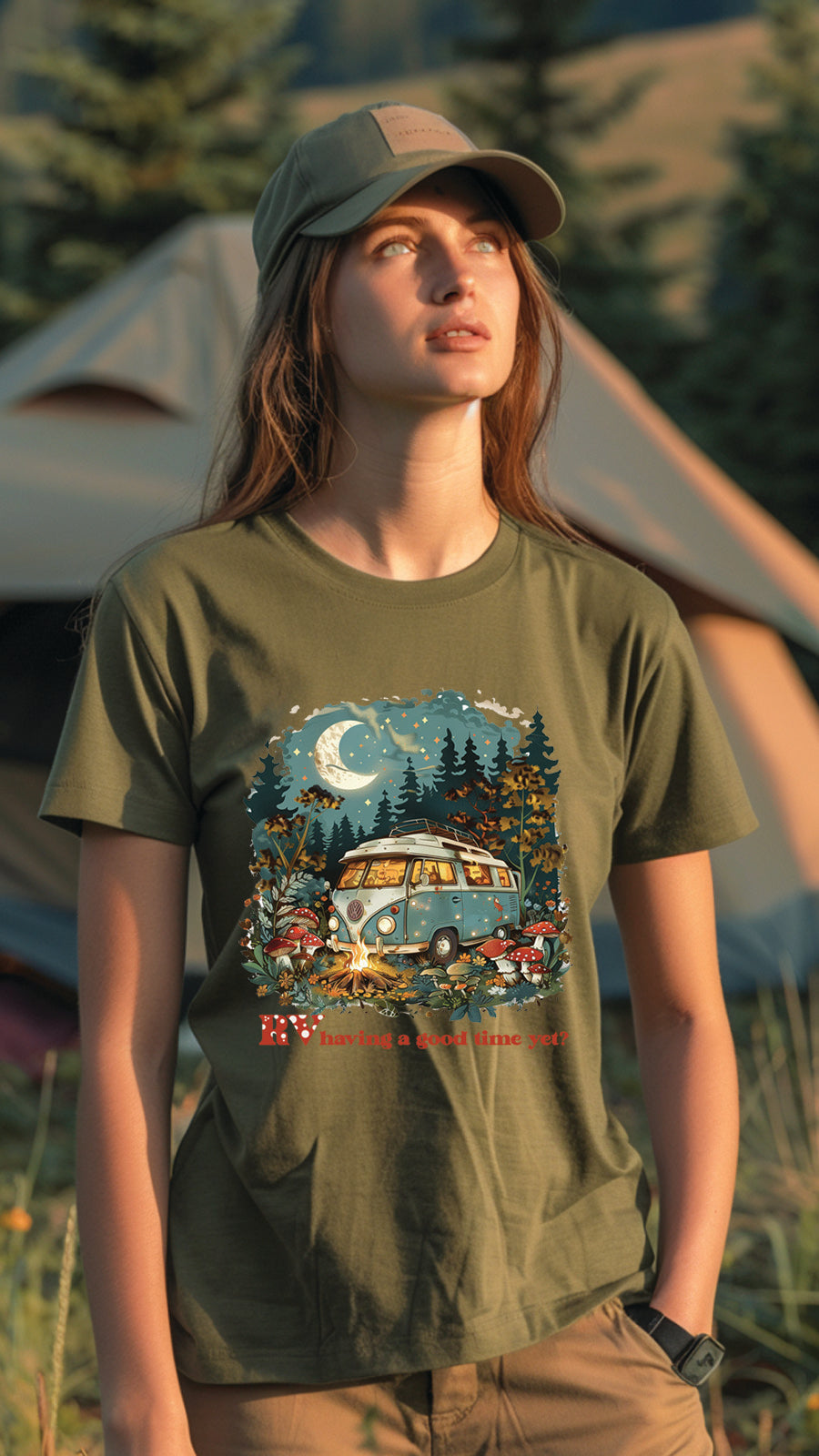 Unisex Camping T Shirt, Outdoor Adventure Graphic Tee for Men and Women CP03