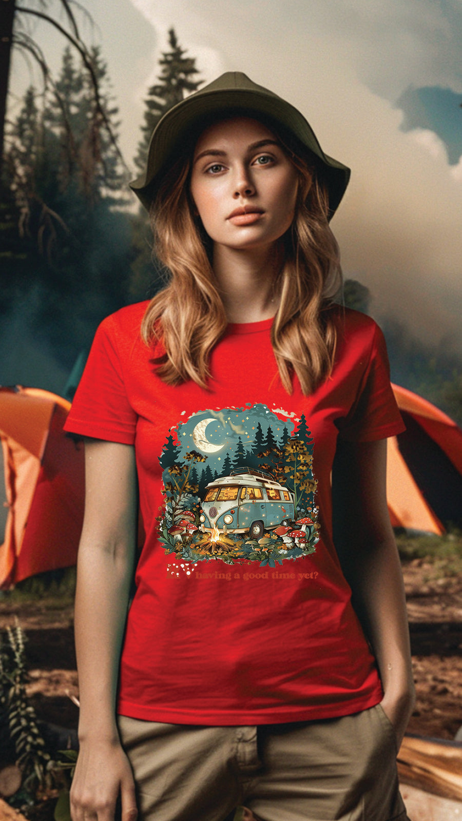 Unisex Camping T Shirt, Outdoor Adventure Graphic Tee for Men and Women CP03