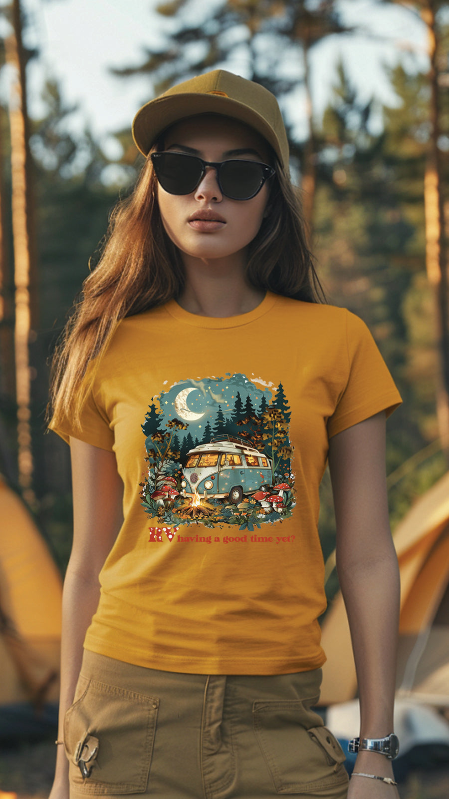 Unisex Camping T Shirt, Outdoor Adventure Graphic Tee for Men and Women CP03