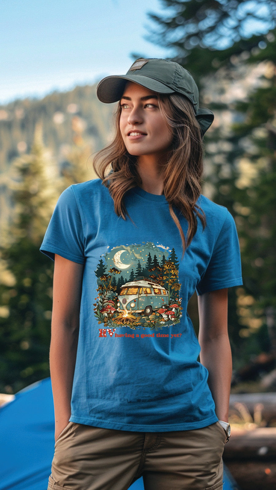 Unisex Camping T Shirt, Outdoor Adventure Graphic Tee for Men and Women CP03