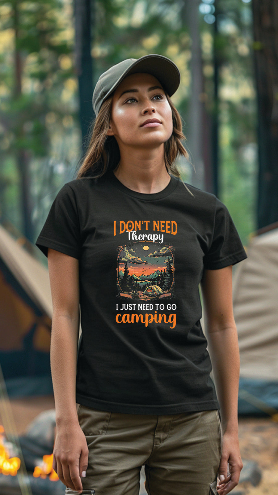 Unisex Camping T Shirt, Outdoor Adventure Graphic Tee for Men and Women CP04