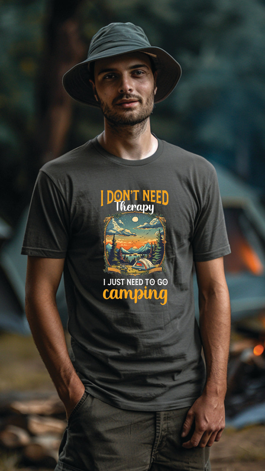 Unisex Camping T Shirt, Outdoor Adventure Graphic Tee for Men and Women CP04