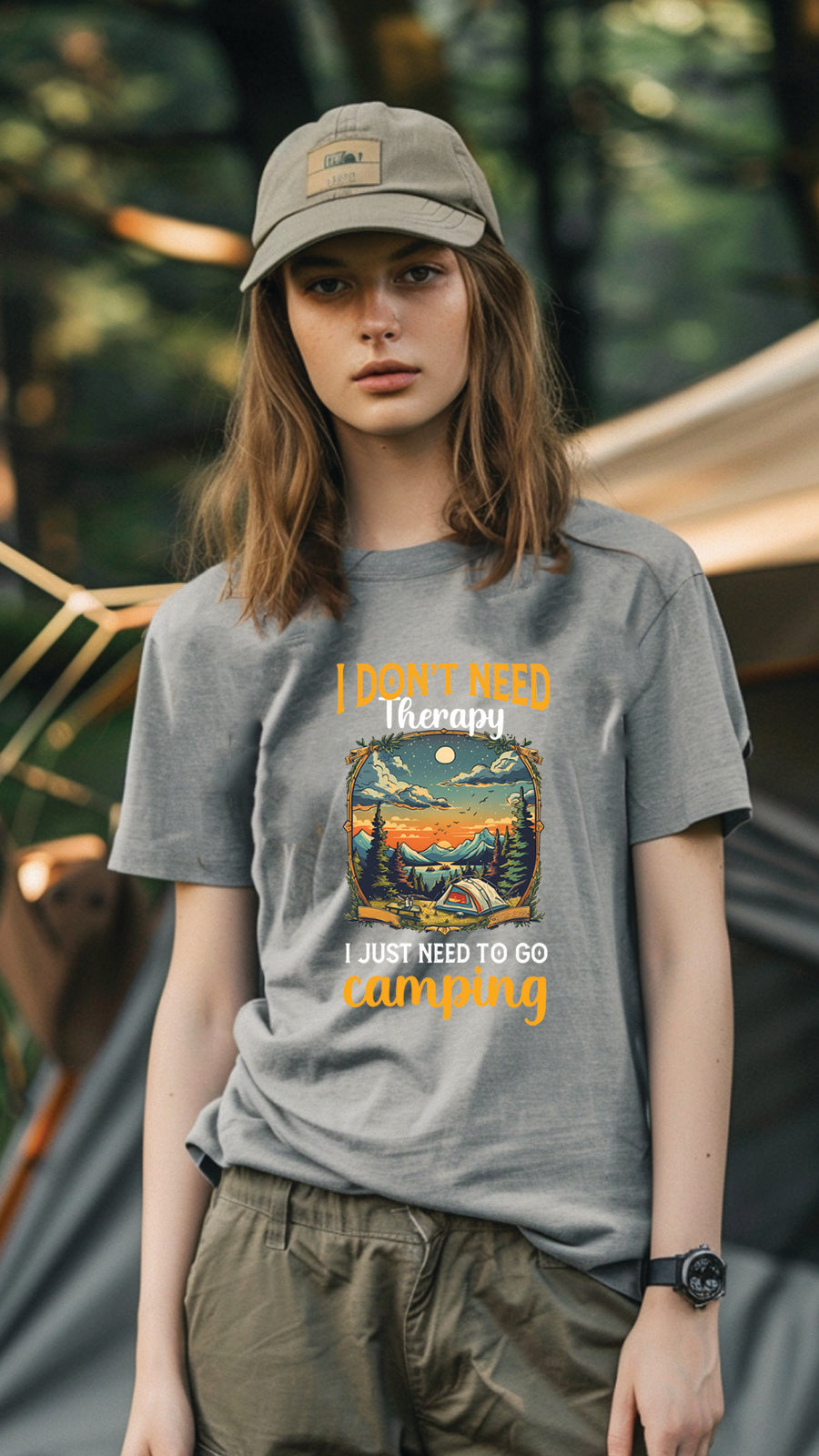 Unisex Camping T Shirt, Outdoor Adventure Graphic Tee for Men and Women CP04