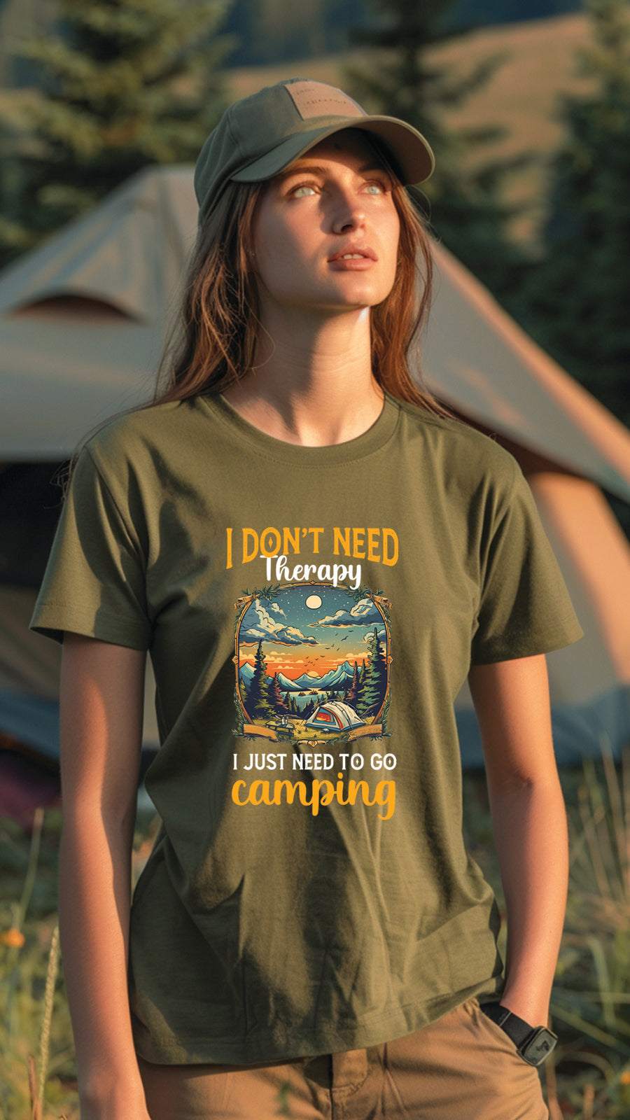 Unisex Camping T Shirt, Outdoor Adventure Graphic Tee for Men and Women CP04