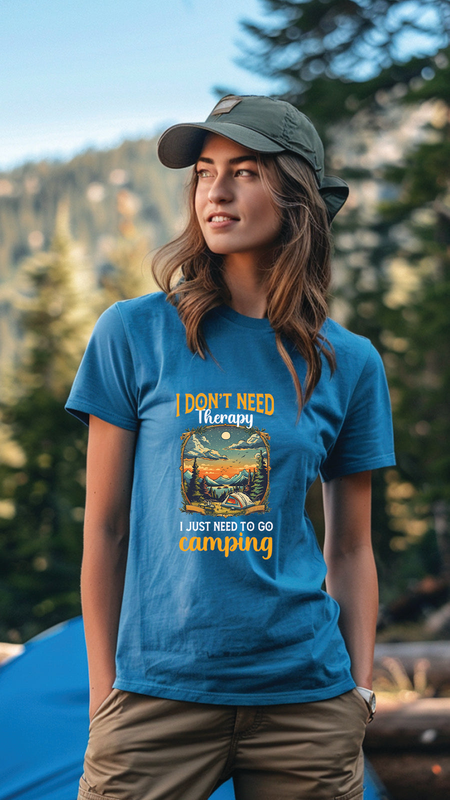 Unisex Camping T Shirt, Outdoor Adventure Graphic Tee for Men and Women CP04