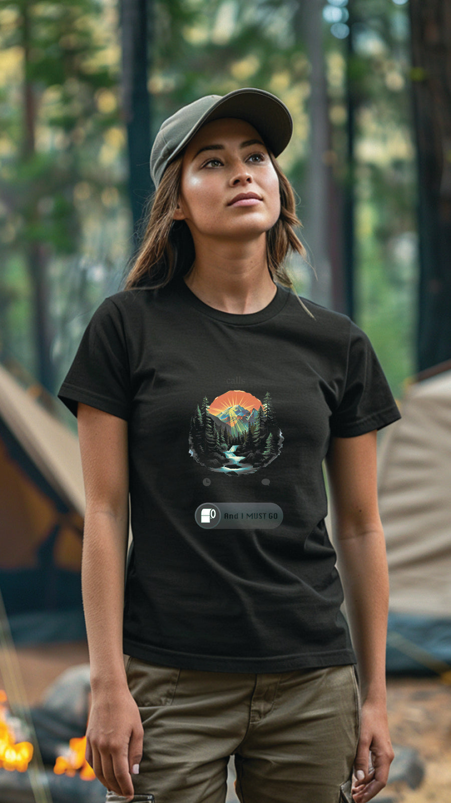 Unisex Camping T Shirt, Outdoor Adventure Graphic Tee for Men and Women CP05