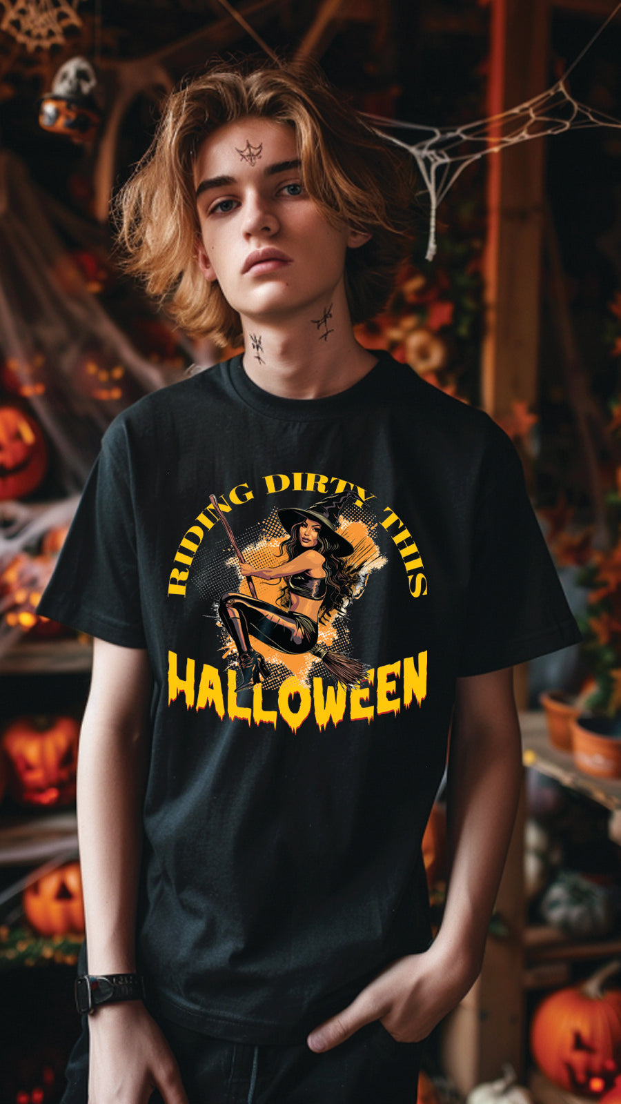 Halloween Graphic T-shirt for Men and Women, Unisex Halloween T-shirt HL08