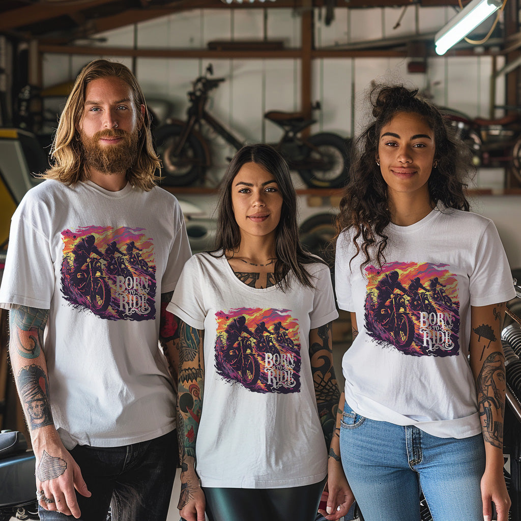 Unisex Motorcycle T-shirt, Motorcycle Graphic T-shirt for Men and Women MT01