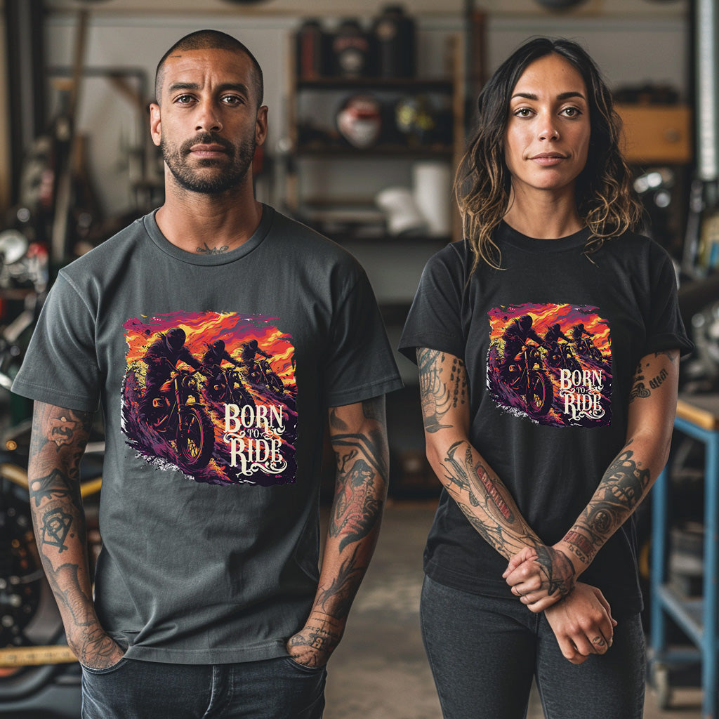 Unisex Motorcycle T-shirt, Motorcycle Graphic T-shirt for Men and Women MT01