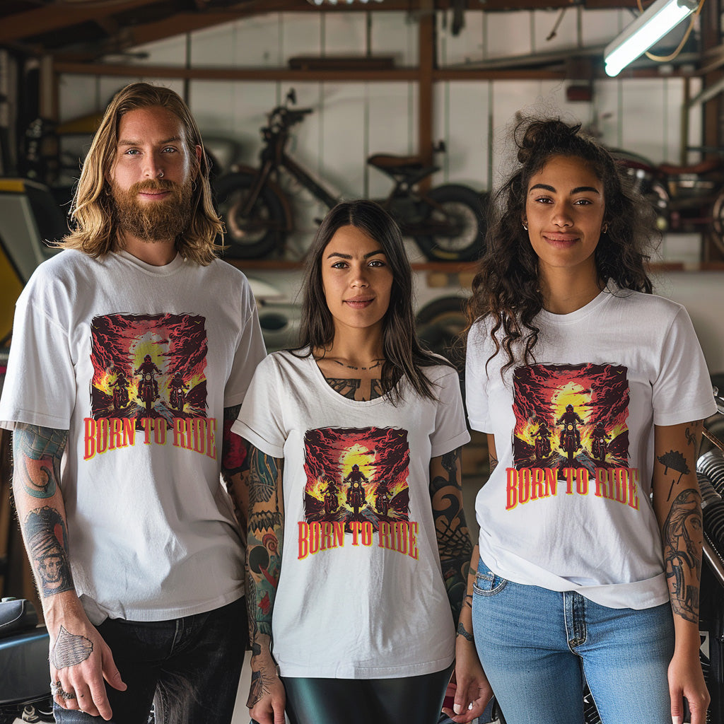 Unisex Motorcycle T-shirt, Motorcycle Graphic T-shirt for Men and Women MT02