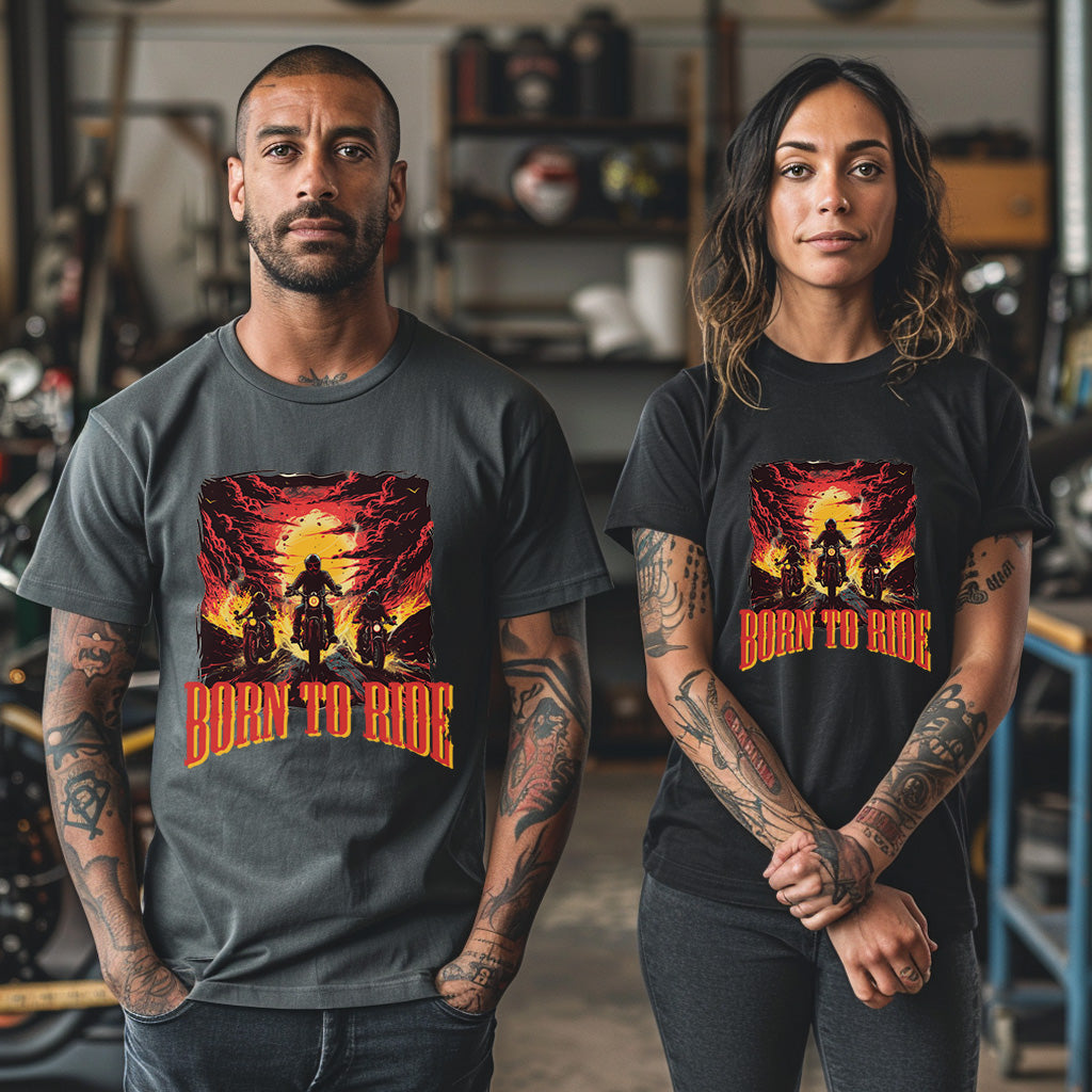 Unisex Motorcycle T-shirt, Motorcycle Graphic T-shirt for Men and Women MT02