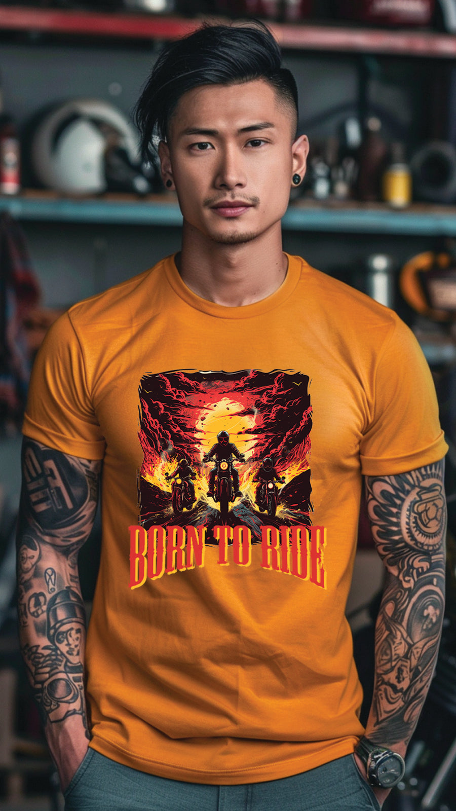 Unisex Motorcycle T-shirt, Motorcycle Graphic T-shirt for Men and Women MT02